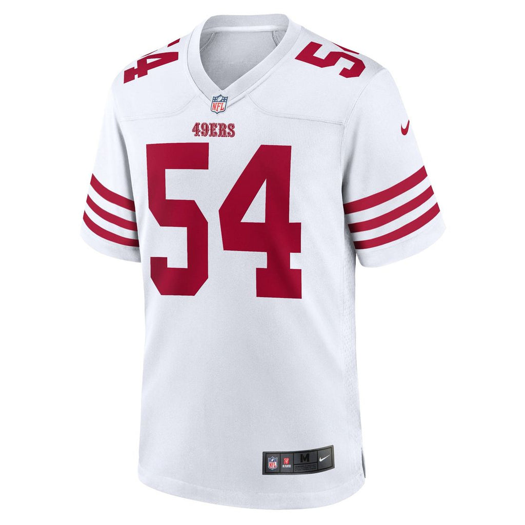 Men's Nike San Francisco 49ers Fred Warner White Team Game Player NFL Jersey