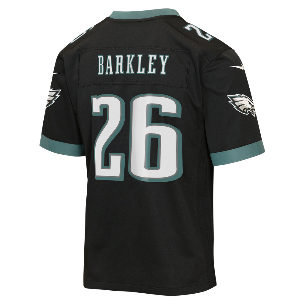 Youth Nike Philadelphia Eagles Saquon Barkley Midnight Green Team Game NFL Jersey