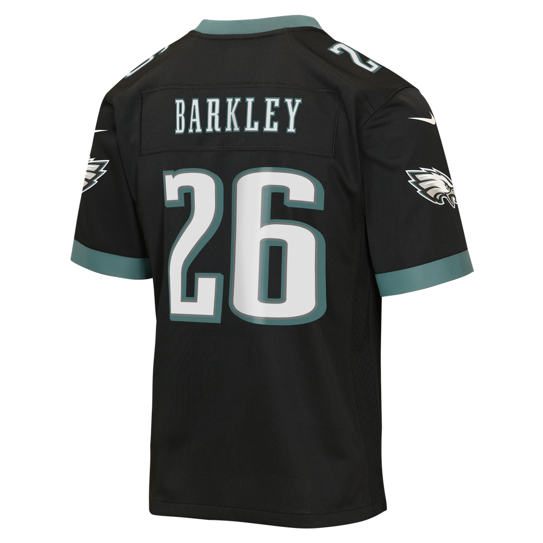 Youth Nike Philadelphia Eagles Saquon Barkley Midnight Green Team Game NFL Jersey