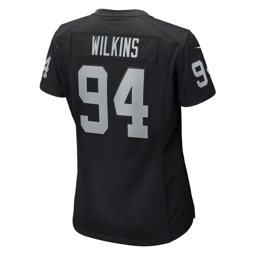 Women's Nike Las Vegas Raiders Christian Wilkins Black Team Game NFL Jersey