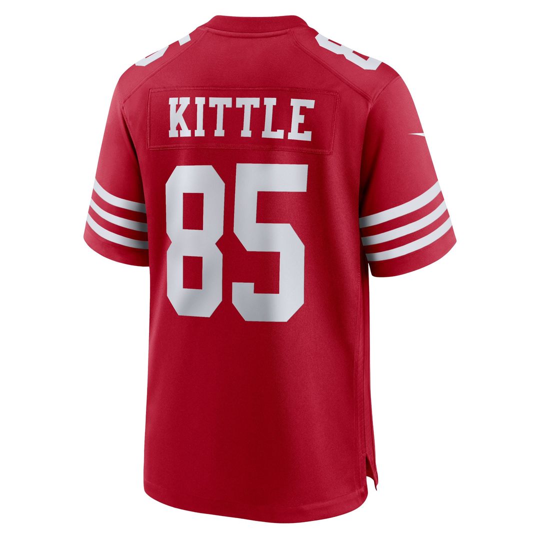 Men's Nike San Francisco 49ers George Kittle Scarlet Team Game NFL Jersey