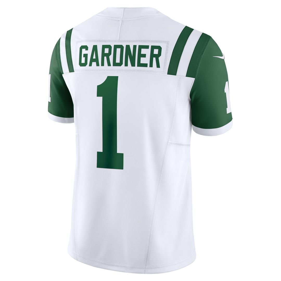 Men's Nike New York Jets Ahmad Sauce Gardner White Classic Alternate Vapor F.U.S.E. Limited NFL Jersey