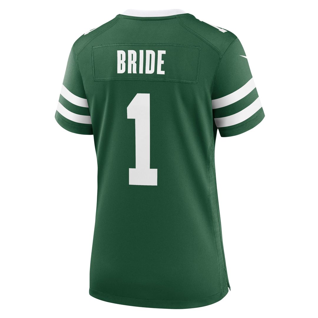 Women's Nike New York Jets Number 1 Bride Legacy Green Game NFL Jersey