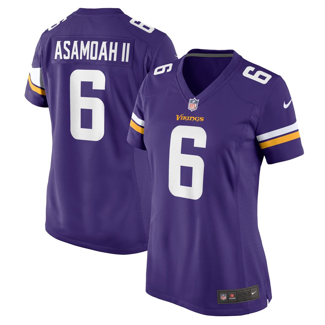 Women's Nike Minnesota Vikings Brian Asamoah II Purple Game NFL Jersey