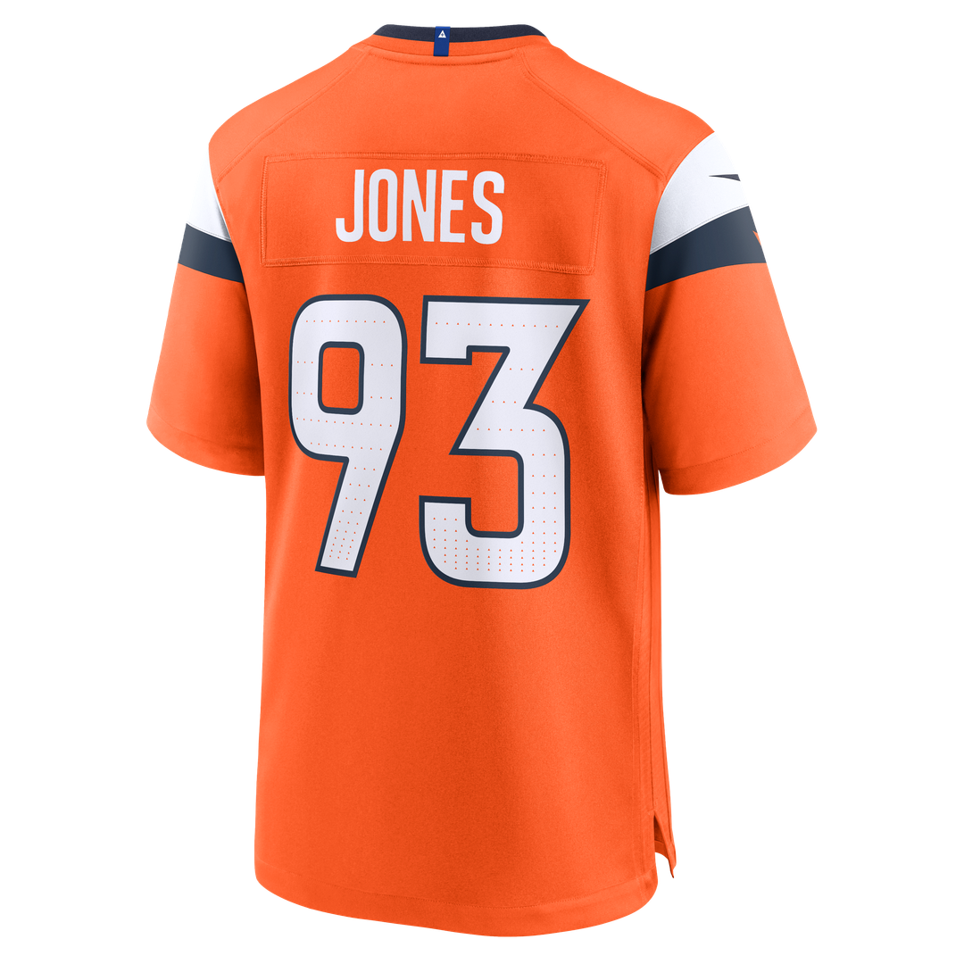 Men's Nike Denver Broncos D.J. Jones Orange Team Game NFL Jersey