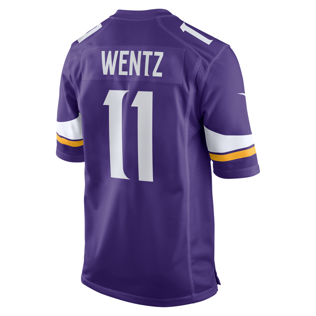 Men's Nike Minnesota Vikings Carson Wentz Purple Team Game NFL Jersey