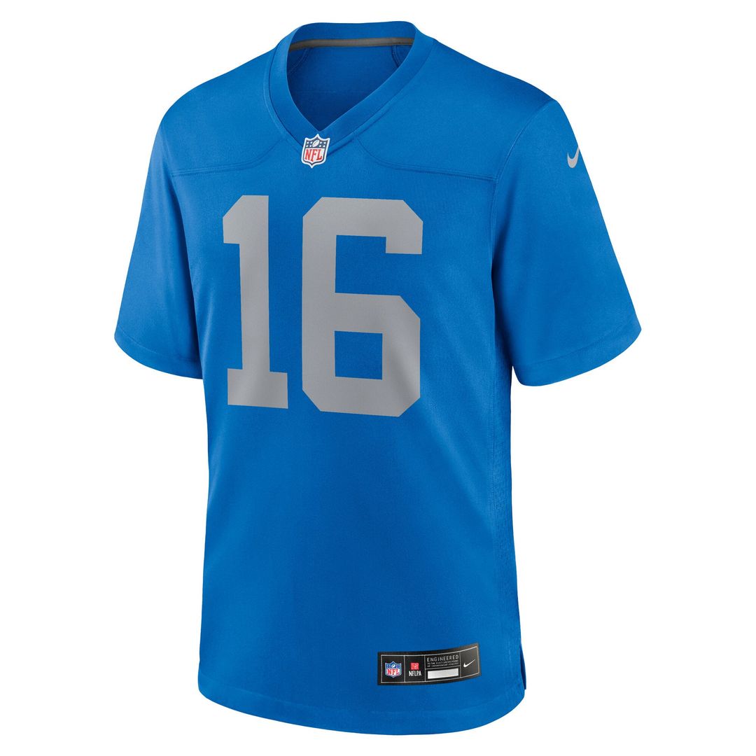 Men's Nike Detroit Lions Jared Goff Blue Alternate Game NFL Jersey
