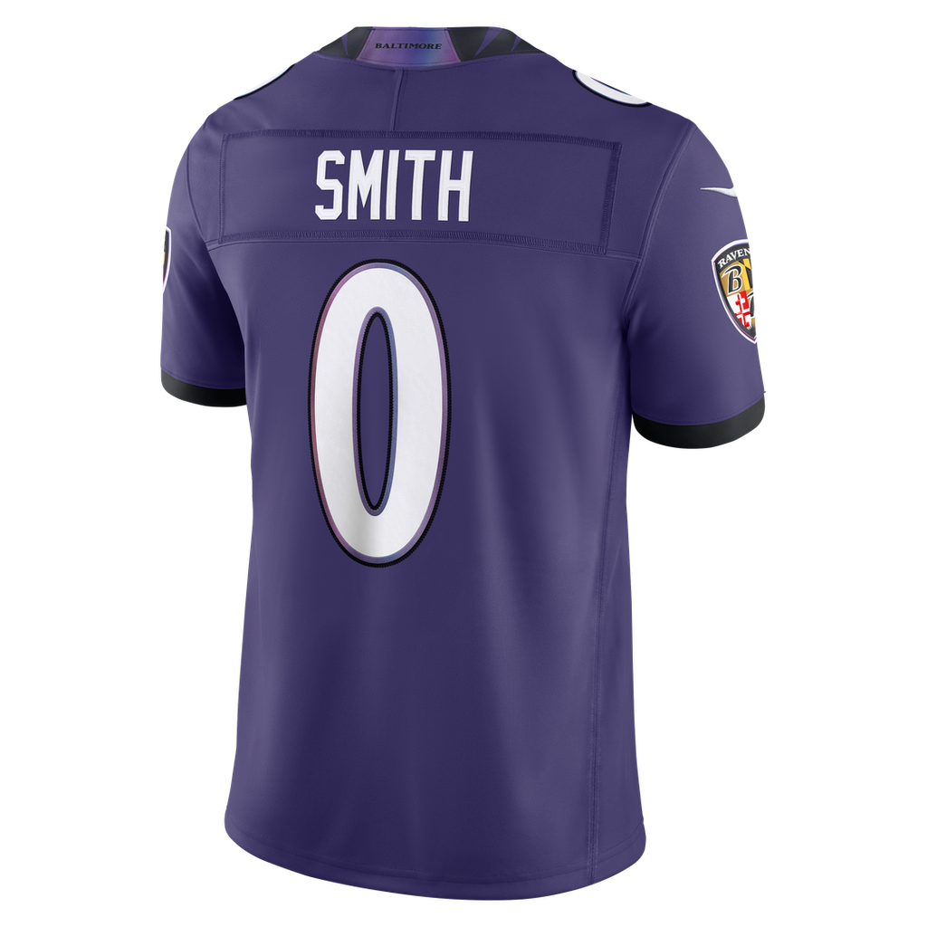Men's Nike Baltimore Ravens Roquan Smith Purple Vapor F.U.S.E. Stitched Limited NFL Jersey