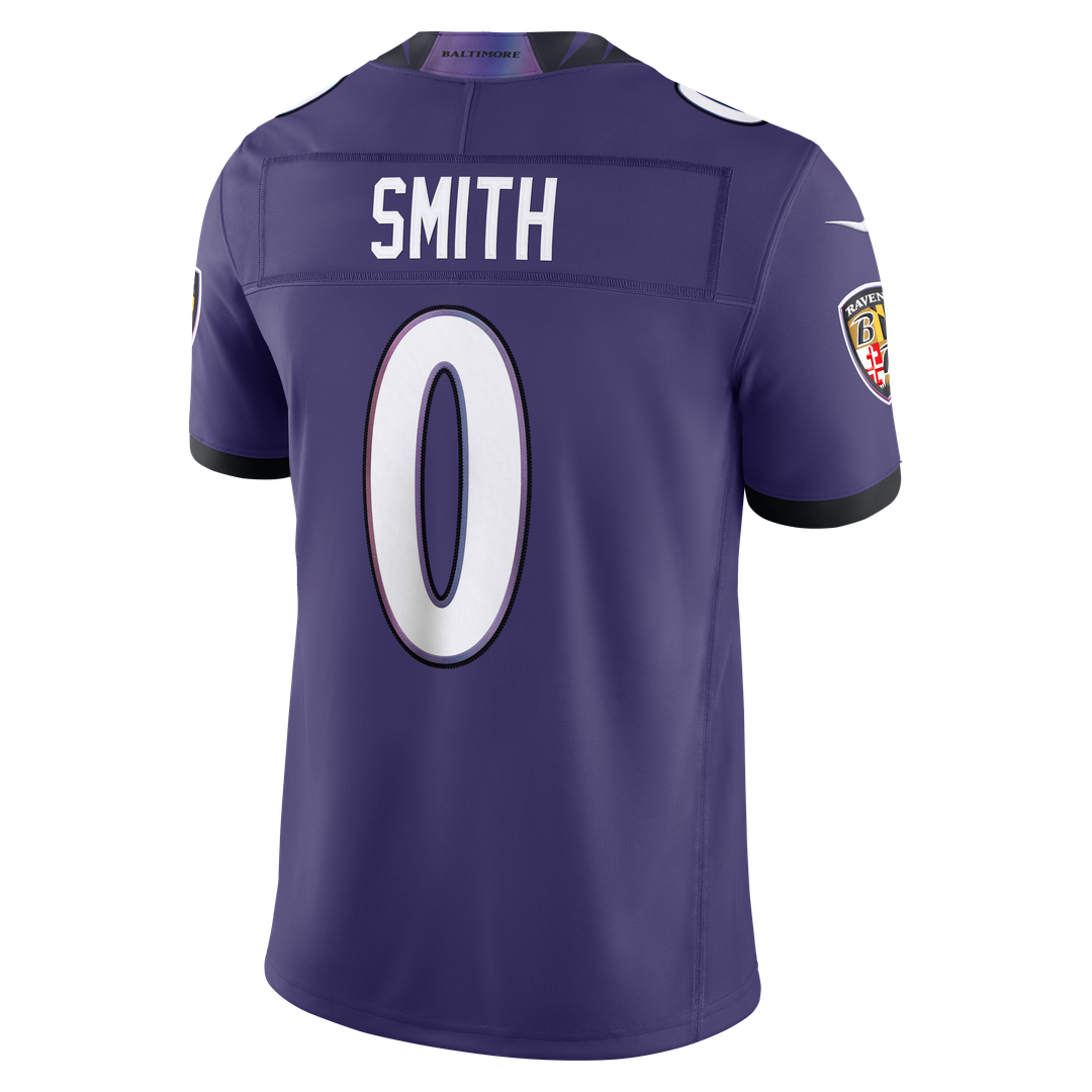 Men's Nike Baltimore Ravens Roquan Smith Purple Vapor F.U.S.E. Stitched Limited NFL Jersey