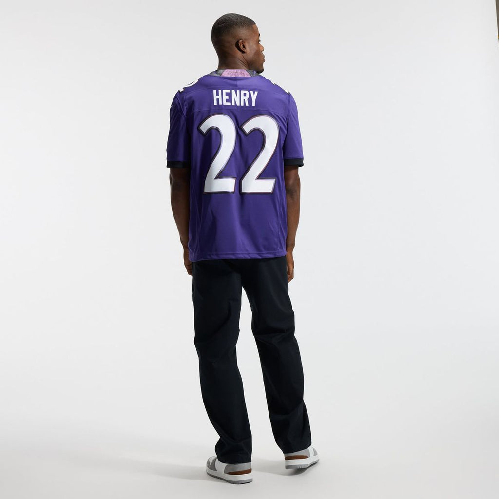 Men's Nike Baltimore Ravens Derrick Henry White Vapor F.U.S.E. Stitched Limited NFL Jersey