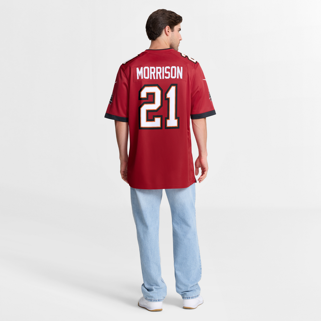 Men's Nike Tampa Bay Buccaneers Benjamin Morrison Red Team Game NFL Jersey