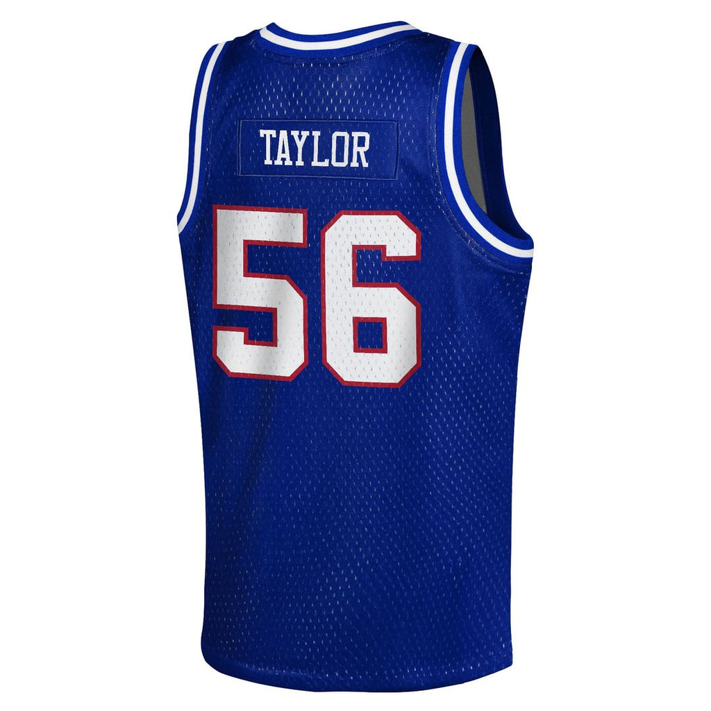 Youth Mitchell & Ness New York Giants Lawrence Taylor Royal Retired Player NFL Basketball Fashion NFL Jersey