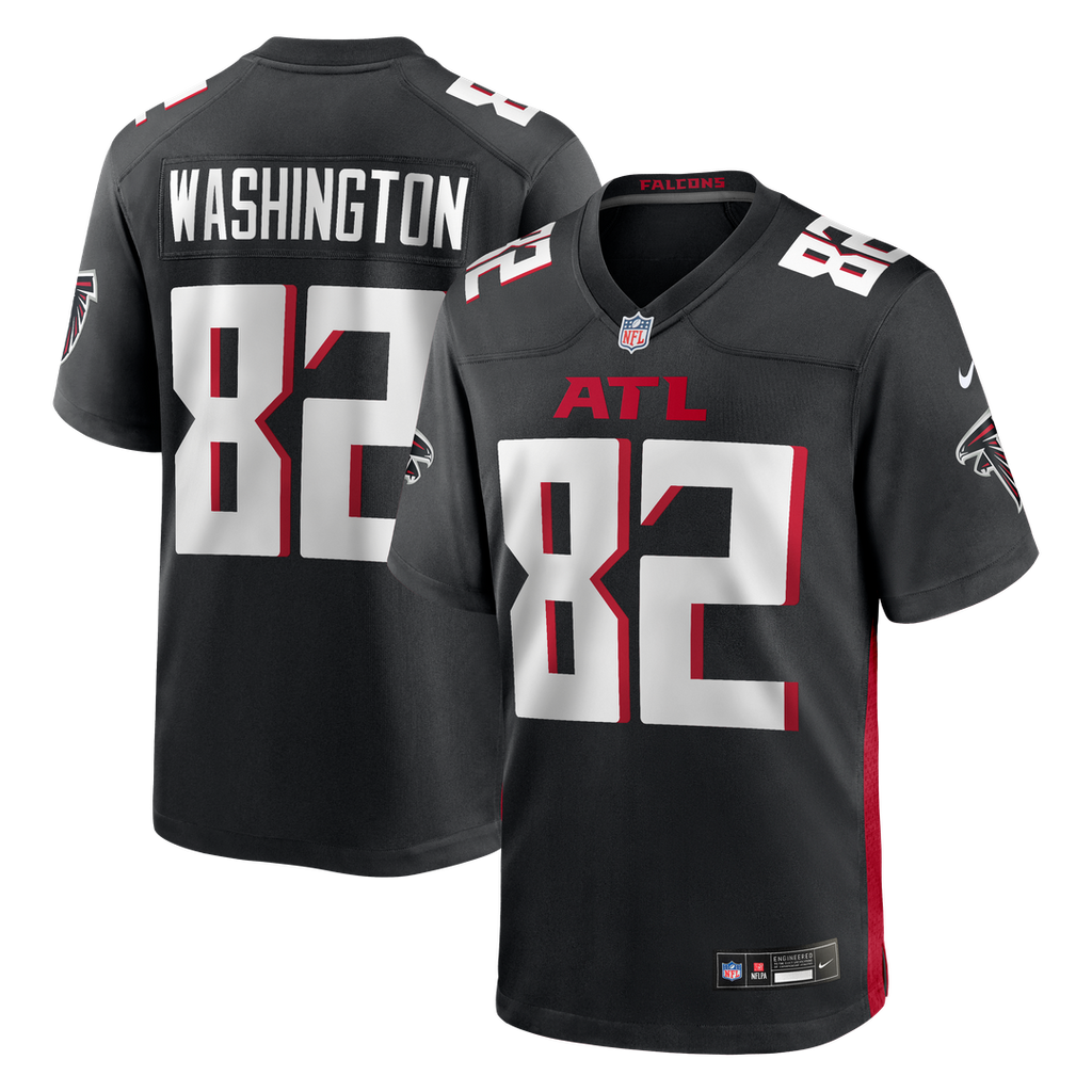 Men's Nike Atlanta Falcons Casey Washington Black Team Game NFL Jersey