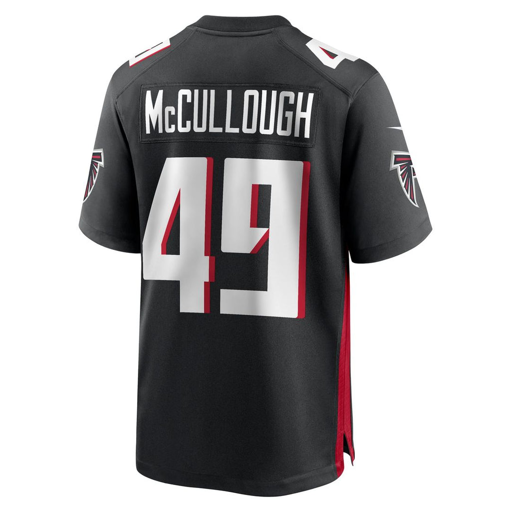 Men's Nike Atlanta Falcons Liam McCullough Black Team Game NFL Jersey