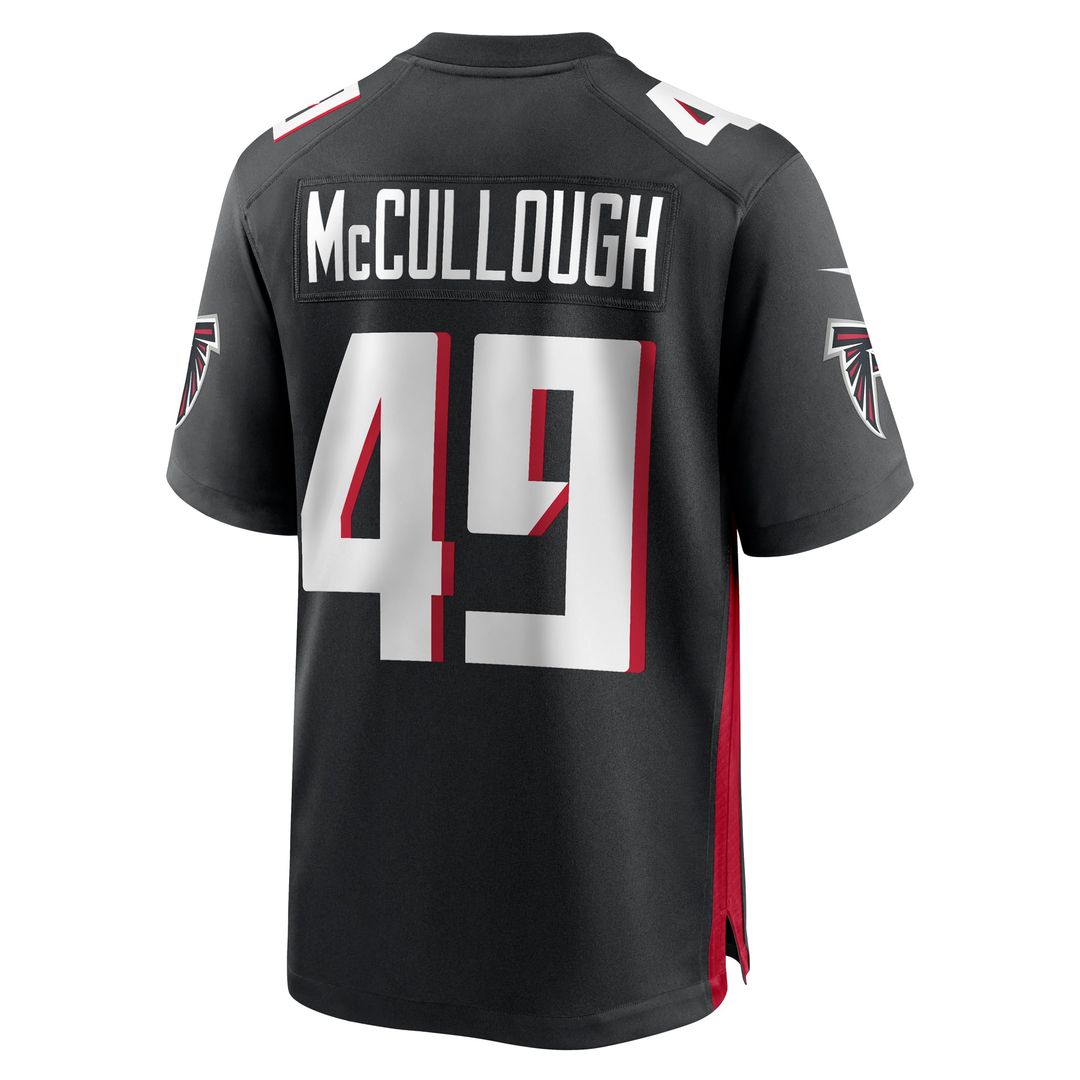 Men's Nike Atlanta Falcons Liam McCullough Black Team Game NFL Jersey