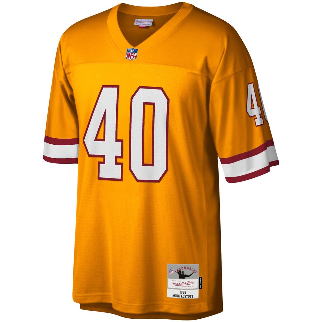Men's Big & Tall Mitchell & Ness Tampa Bay Buccaneers Mike Alstott Orange 1996 Retired Player Replica NFL Jersey