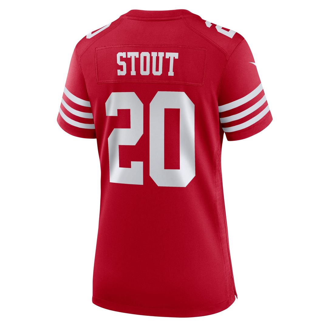 Women's Nike San Francisco 49ers Upton Stout Scarlet Team Game NFL Jersey
