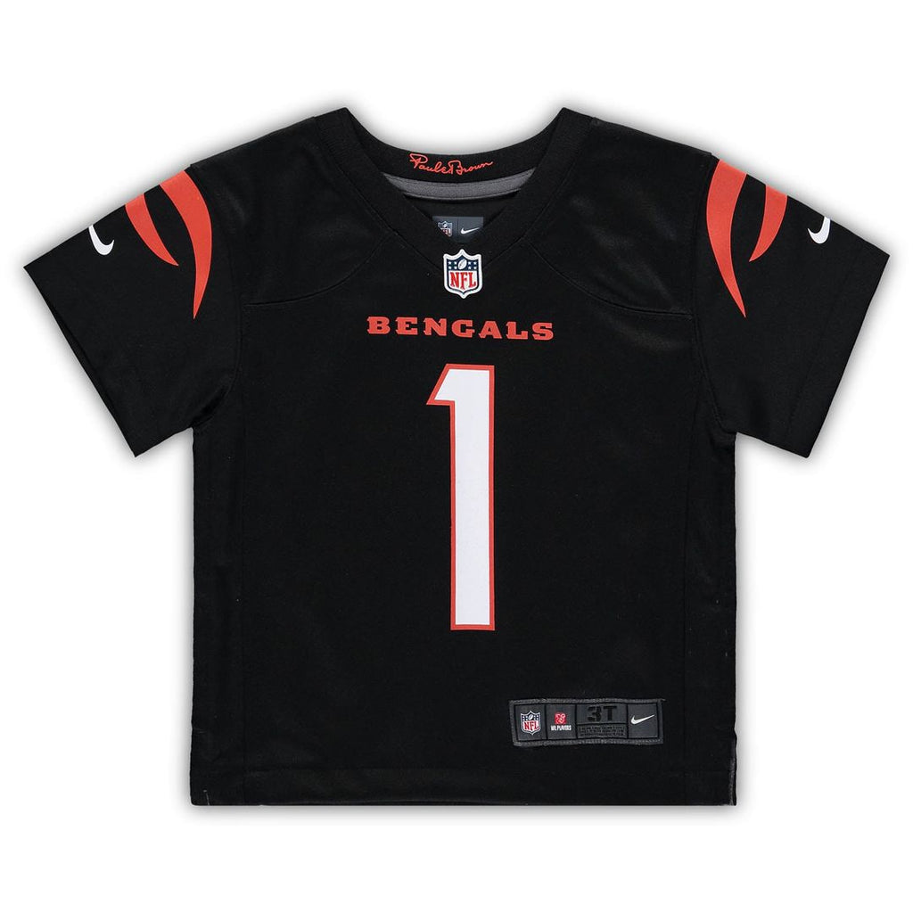 Toddler Nike Cincinnati Bengals Ja'Marr Chase Black Game NFL Jersey