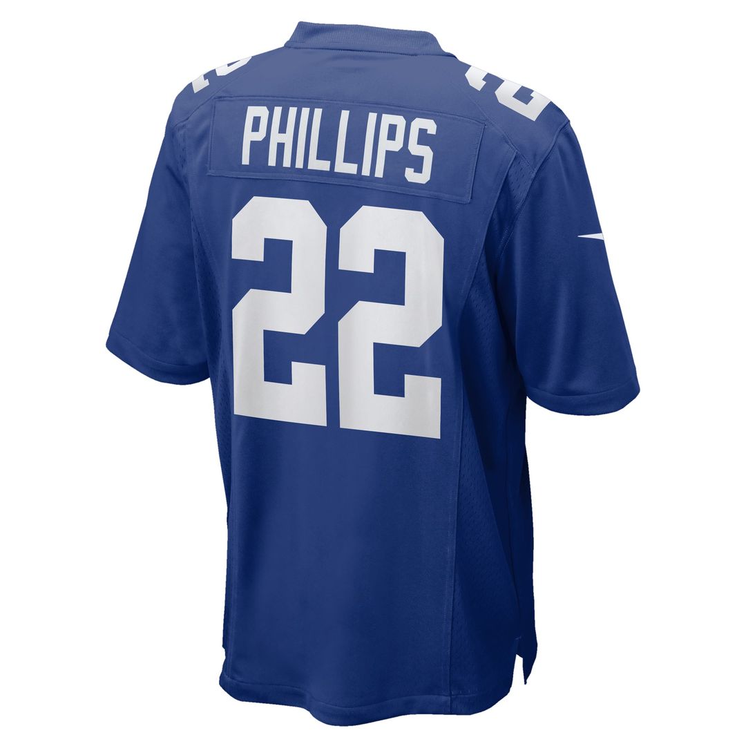 Men's Nike New York Giants Dru Phillips Royal Team Game NFL Jersey