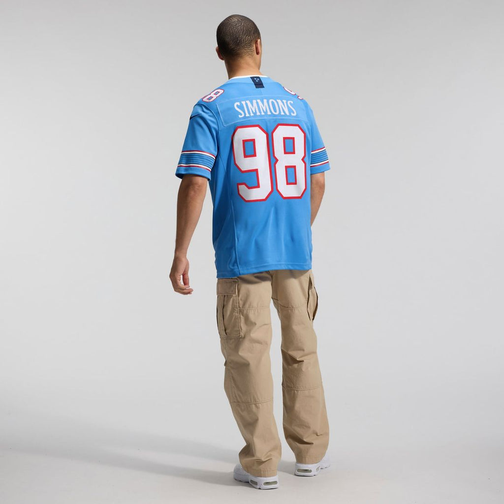 Men's Nike Tennessee Titans Jeffery Simmons White Vapor F.U.S.E. Stitched Limited NFL Jersey