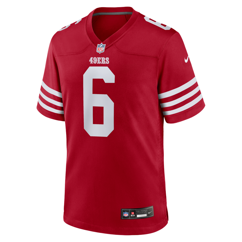 Men's Nike San Francisco 49ers Malik Mustapha Scarlet Game NFL Jersey