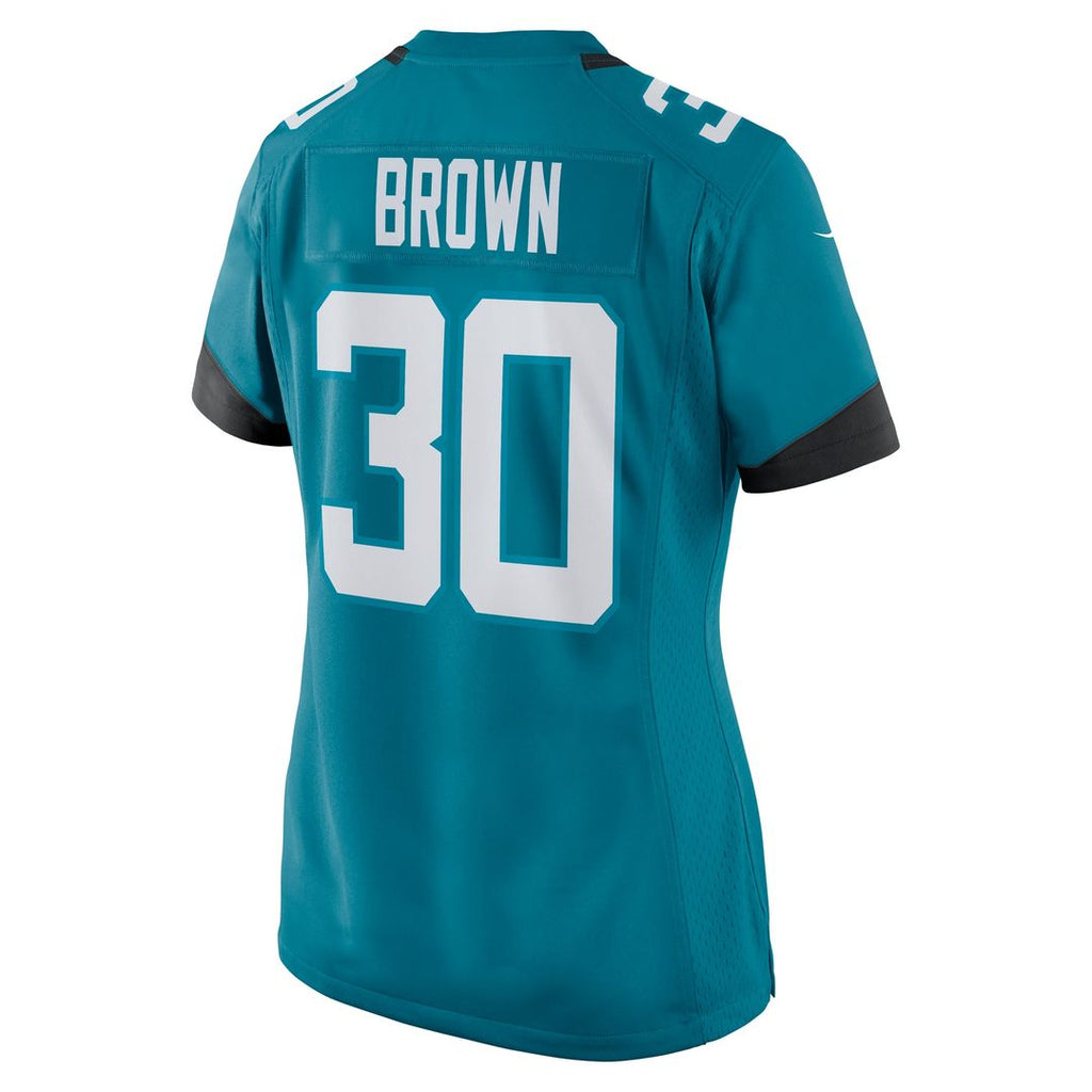 Women's Nike Jacksonville Jaguars Montaric Brown Teal Game Player NFL Jersey