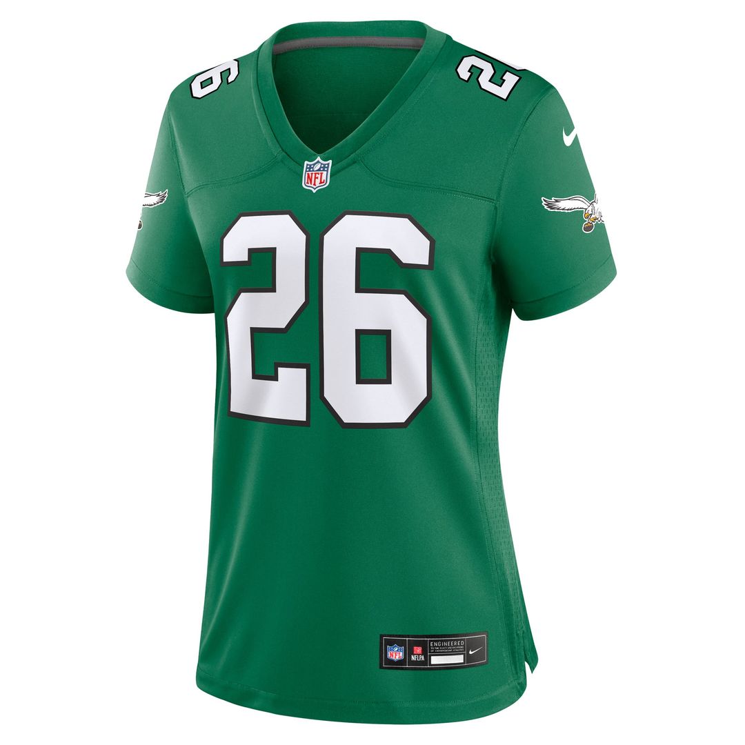 Women's Nike Philadelphia Eagles Saquon Barkley Kelly Green Alternate Game NFL Jersey