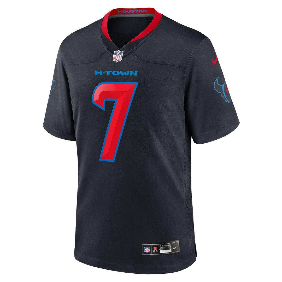 Men's Nike Houston Texans C.J. Stroud Navy 2nd Alternate Game NFL Jersey