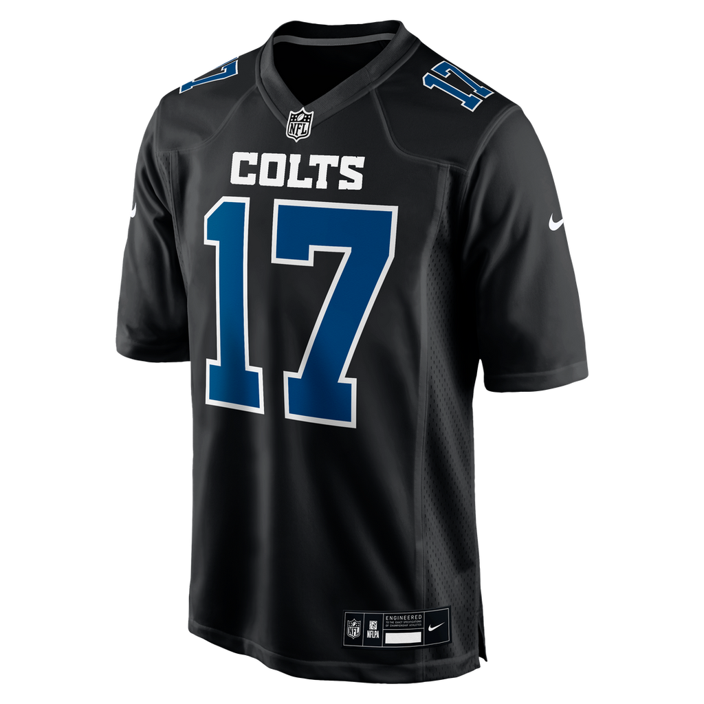 Men's Nike Indianapolis Colts Daniel Jones Carbon Black Fashion Game NFL Jersey