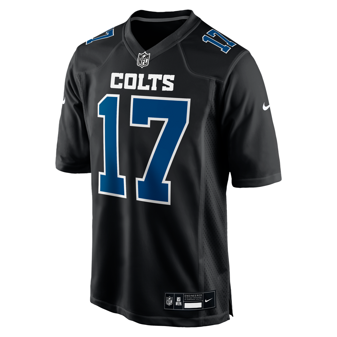 Men's Nike Indianapolis Colts Daniel Jones Carbon Black Fashion Game NFL Jersey