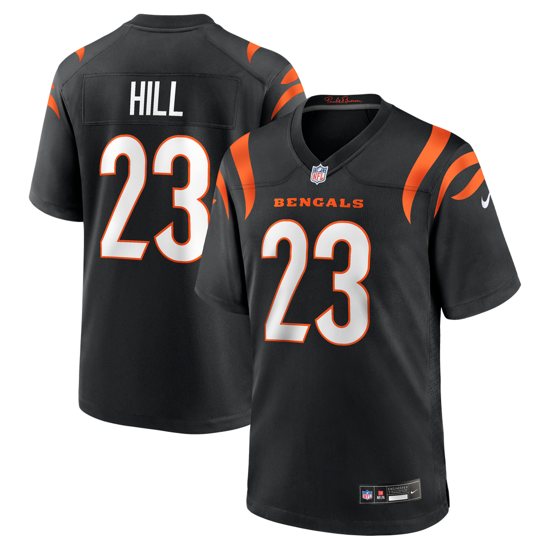Men's Nike Cincinnati Bengals Daxton Hill Black Player Game NFL Jersey