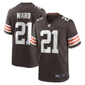 Men's Nike Cleveland Browns Denzel Ward Brown Game NFL Jersey