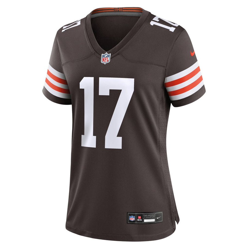 Women's Nike Cleveland Browns Jerome Baker Brown Team Game NFL Jersey