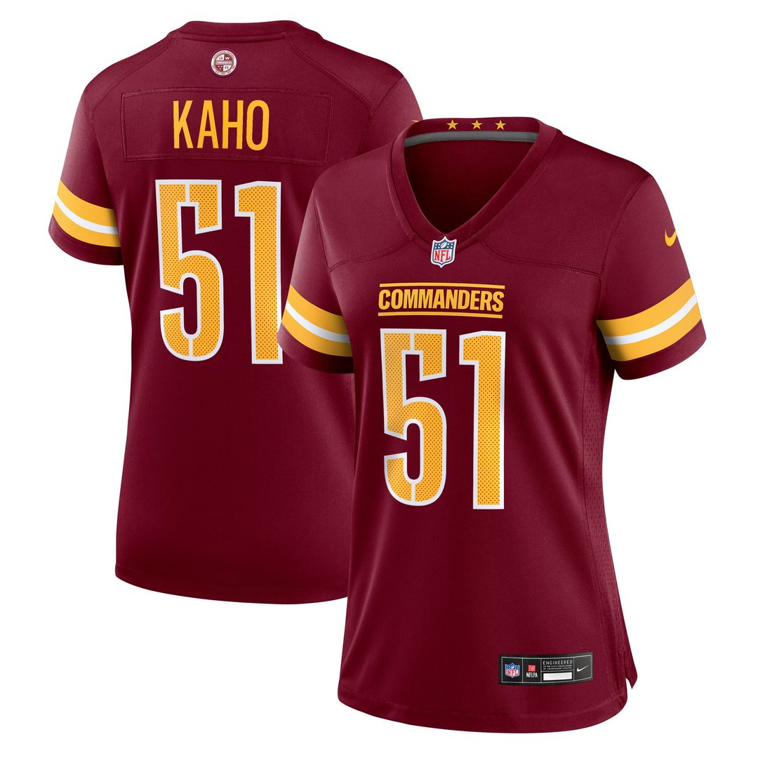 Women's Nike Washington Commanders Ale Kaho Burgundy Team Game NFL Jersey