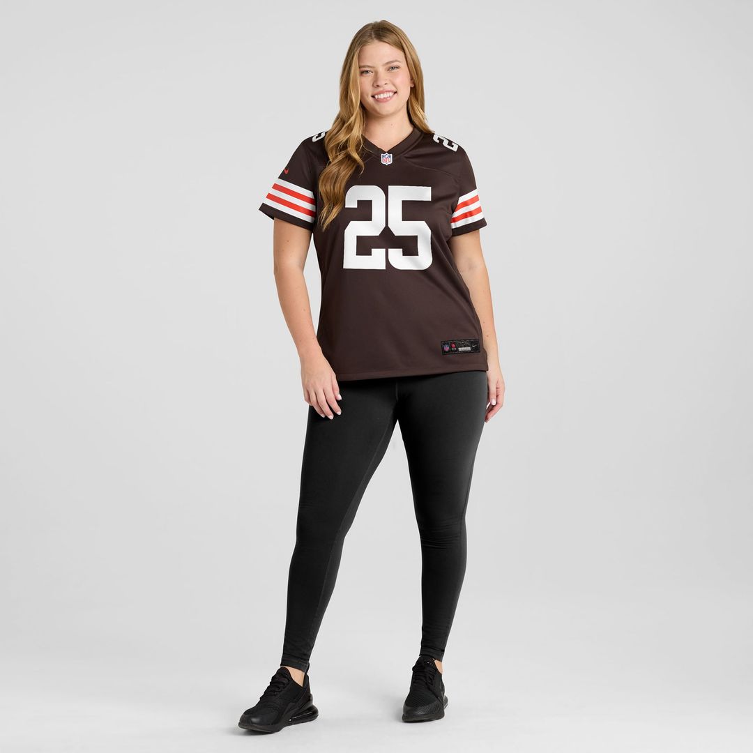 Women's Nike Cleveland Browns Andre Szmyt Brown Team Game NFL Jersey