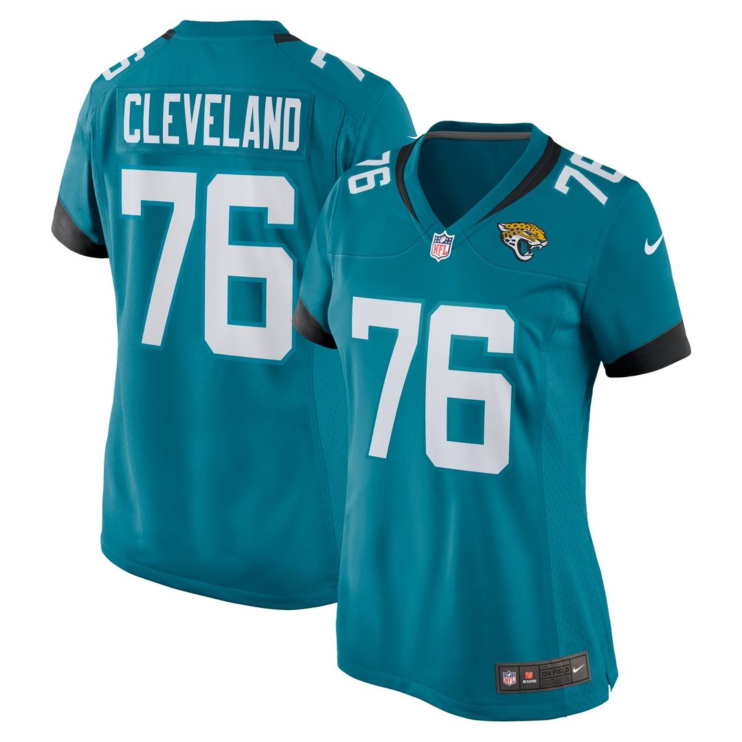 Women's Nike Jacksonville Jaguars Ezra Cleveland Teal Game NFL Jersey