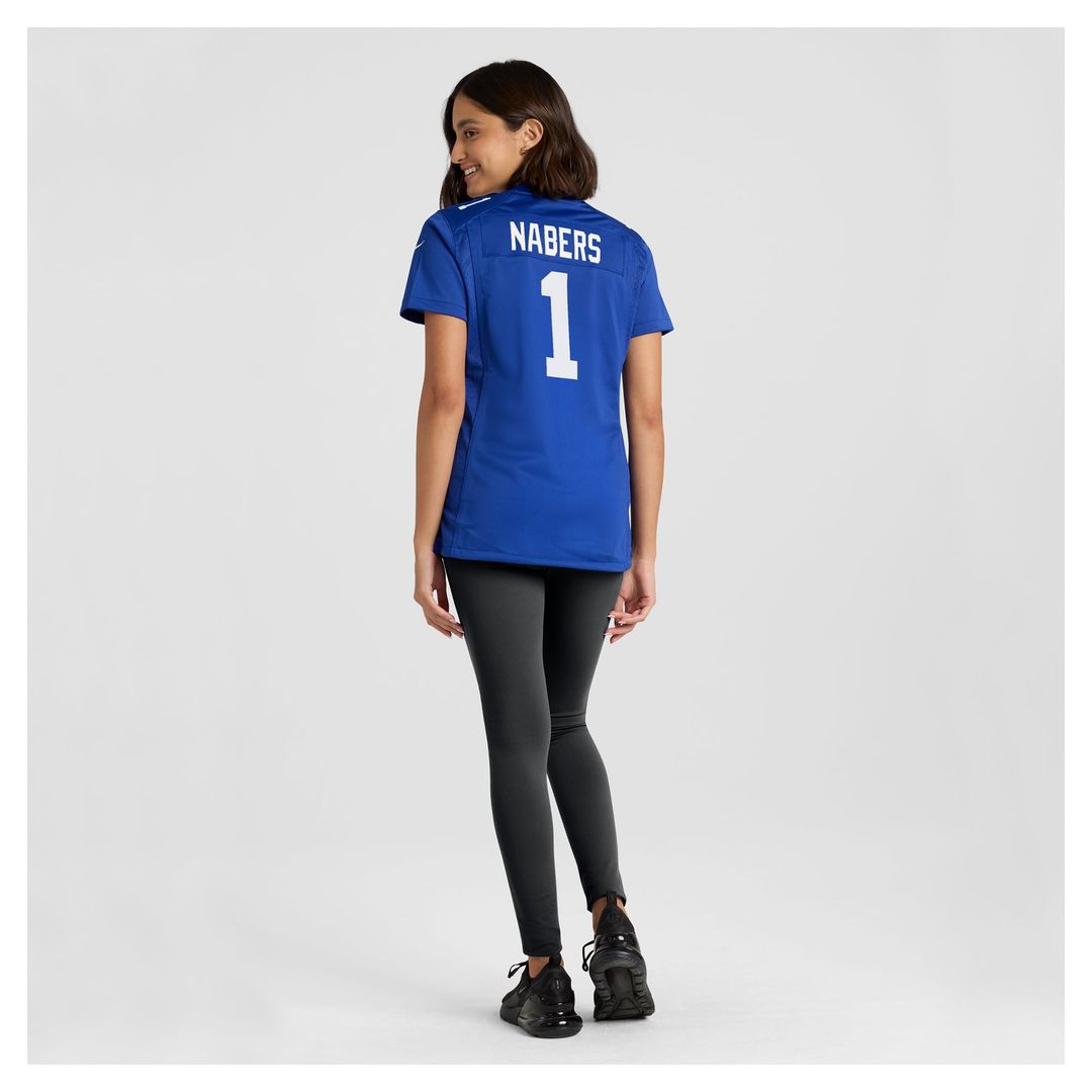 Women's Nike New York Giants Malik Nabers Royal Game NFL Jersey
