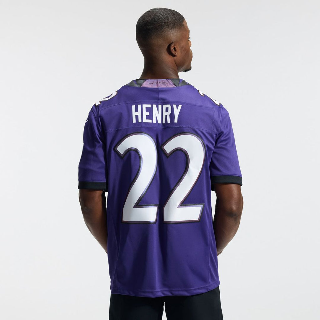 Men's Nike Baltimore Ravens Derrick Henry White Vapor F.U.S.E. Stitched Limited NFL Jersey