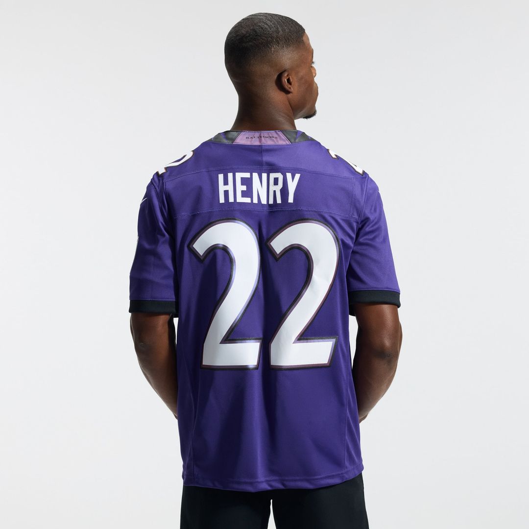 Men's Nike Baltimore Ravens Derrick Henry White Vapor F.U.S.E. Stitched Limited NFL Jersey