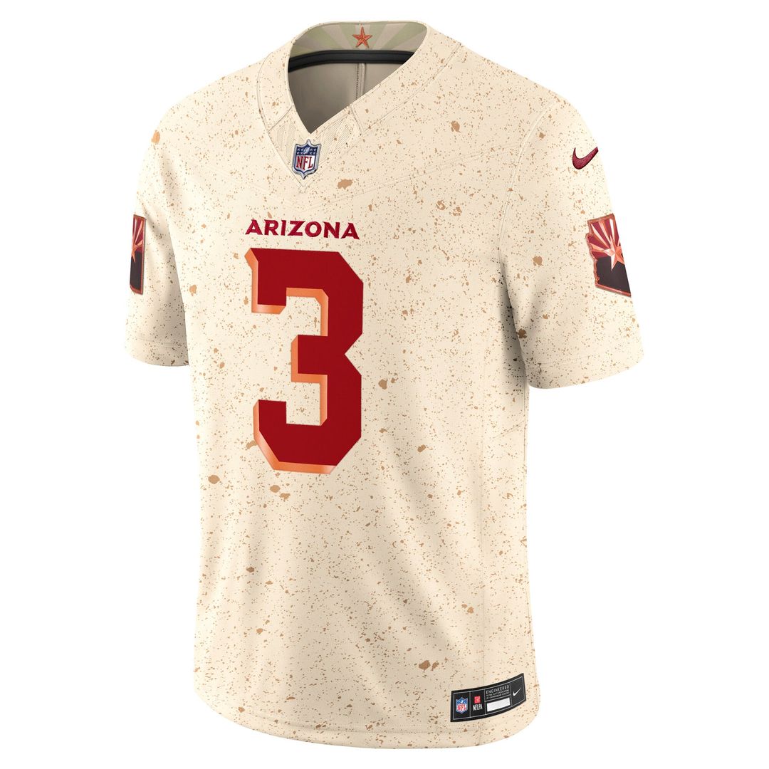 Men's Nike Arizona Cardinals Budda Baker Natural 2025 Rivalries Collection Stitched Limited NFL Jersey