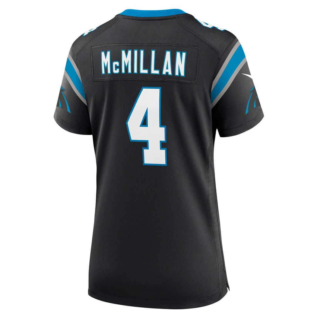 Women's Nike Carolina Panthers Tetairoa McMillan Black Team Game NFL Jersey