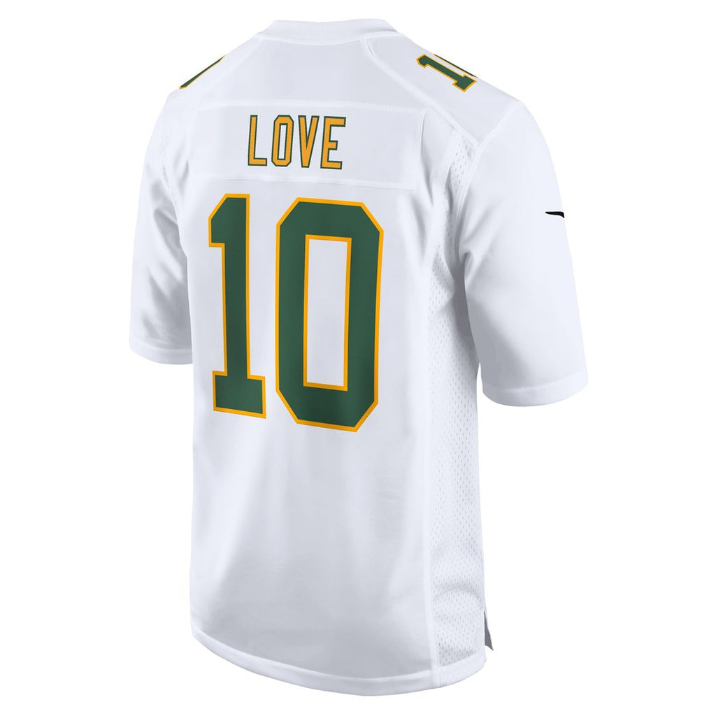 Men's Nike Green Bay Packers Jordan Love White Fashion Game NFL Jersey