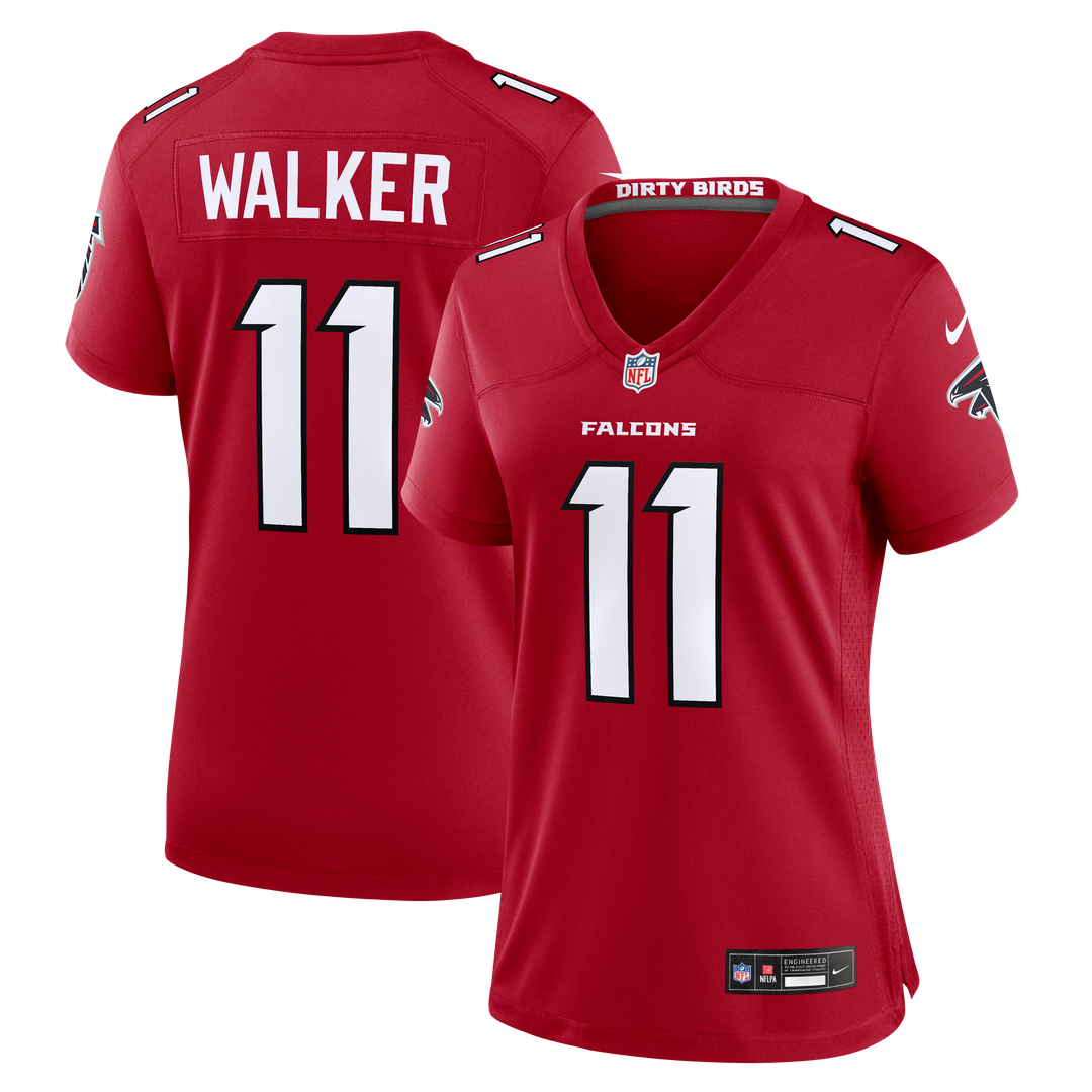 Women's Nike Atlanta Falcons Jalon Walker White Game NFL Jersey