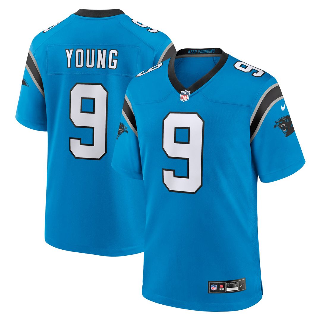 Men's Nike Carolina Panthers Bryce Young Blue Alternate Game NFL Jersey
