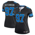 Women's Nike Detroit Lions Aidan Hutchinson Black Alternate Legend Player NFL Performance Top
