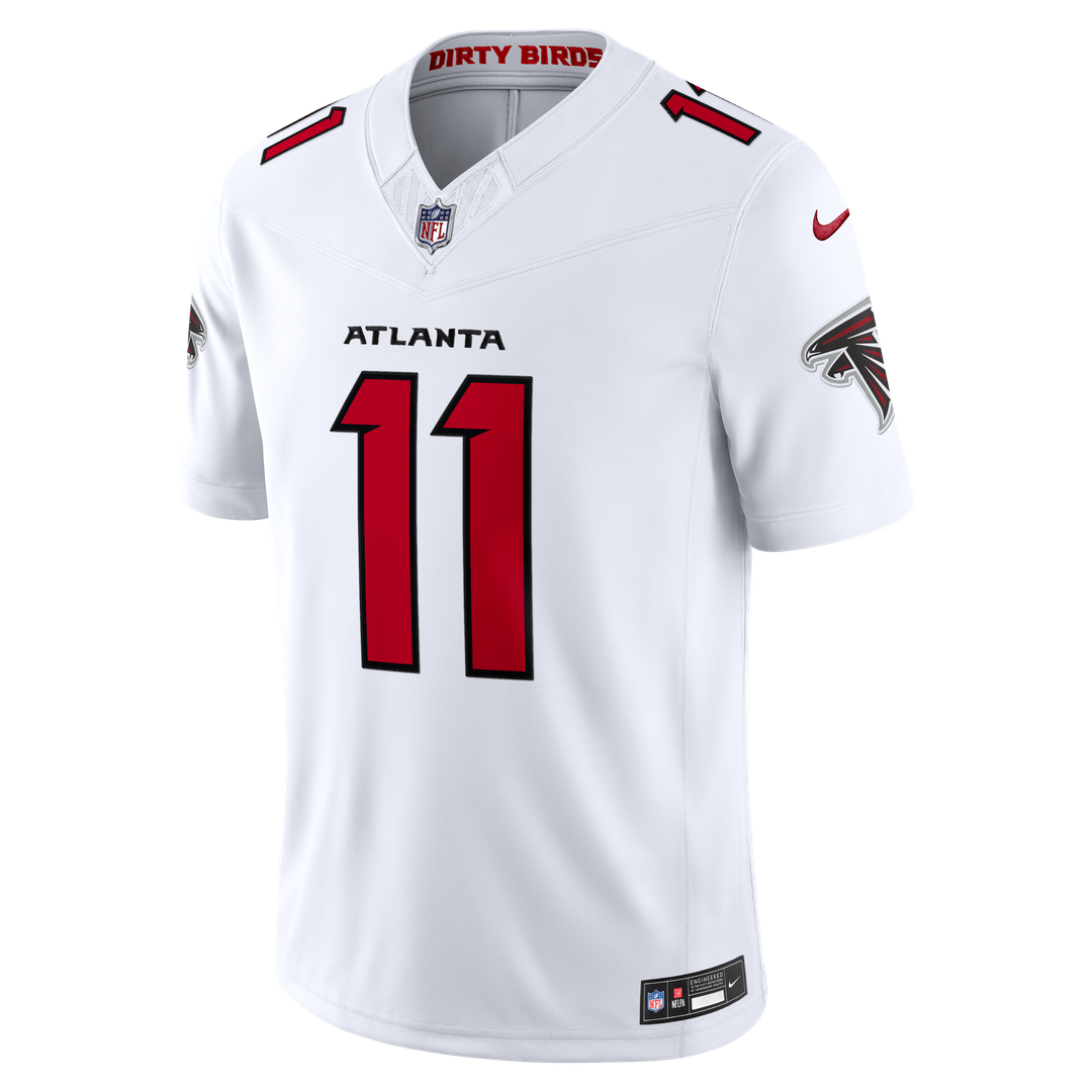 Men's Nike Atlanta Falcons Jalon Walker White Vapor F.U.S.E. Stitched Limited NFL Jersey
