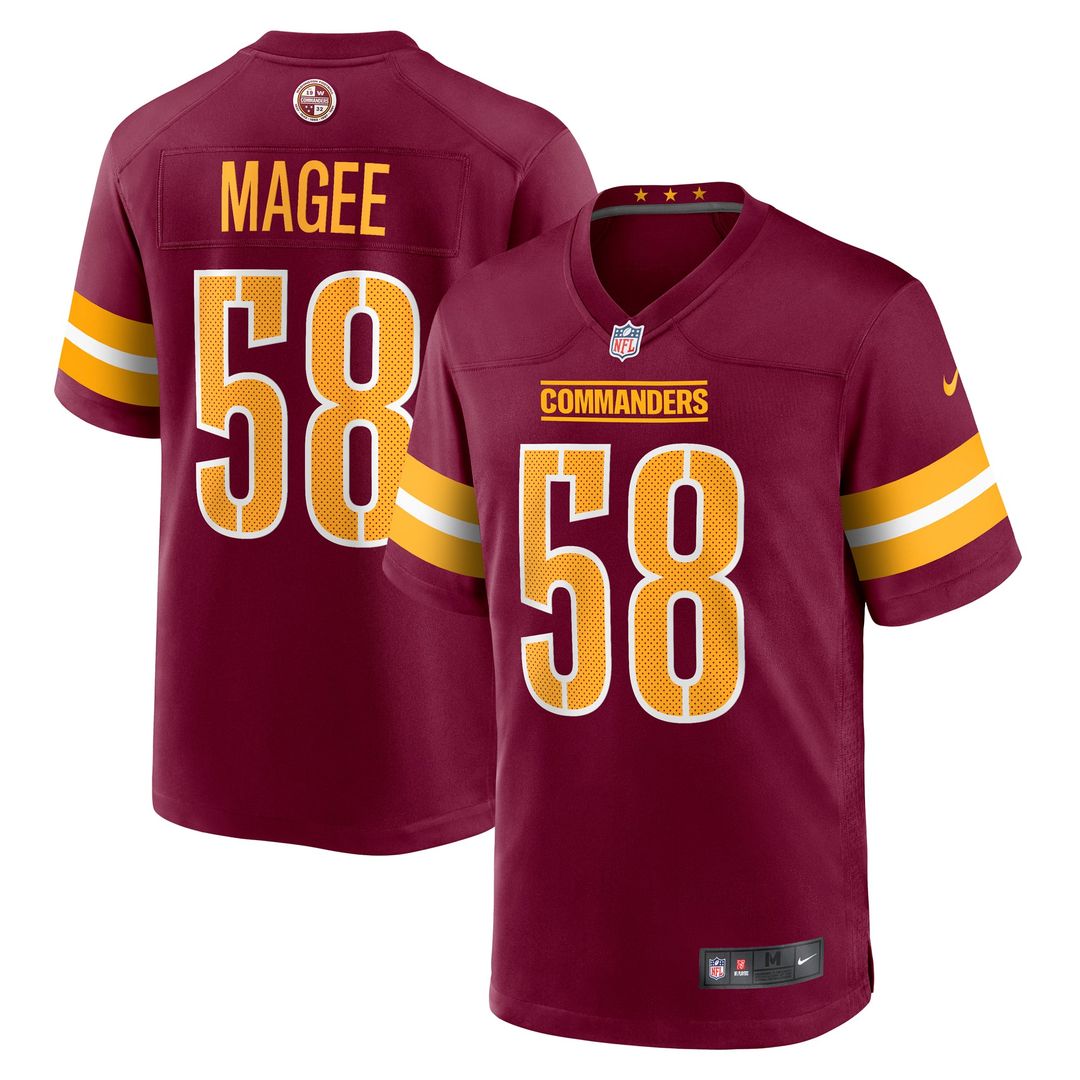 Men's Nike Washington Commanders Jordan Magee Burgundy Game NFL Jersey