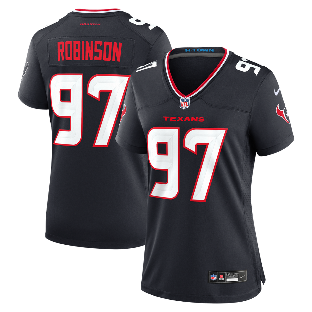 Women's Nike Houston Texans Dominique Robinson Navy Team Game NFL Jersey