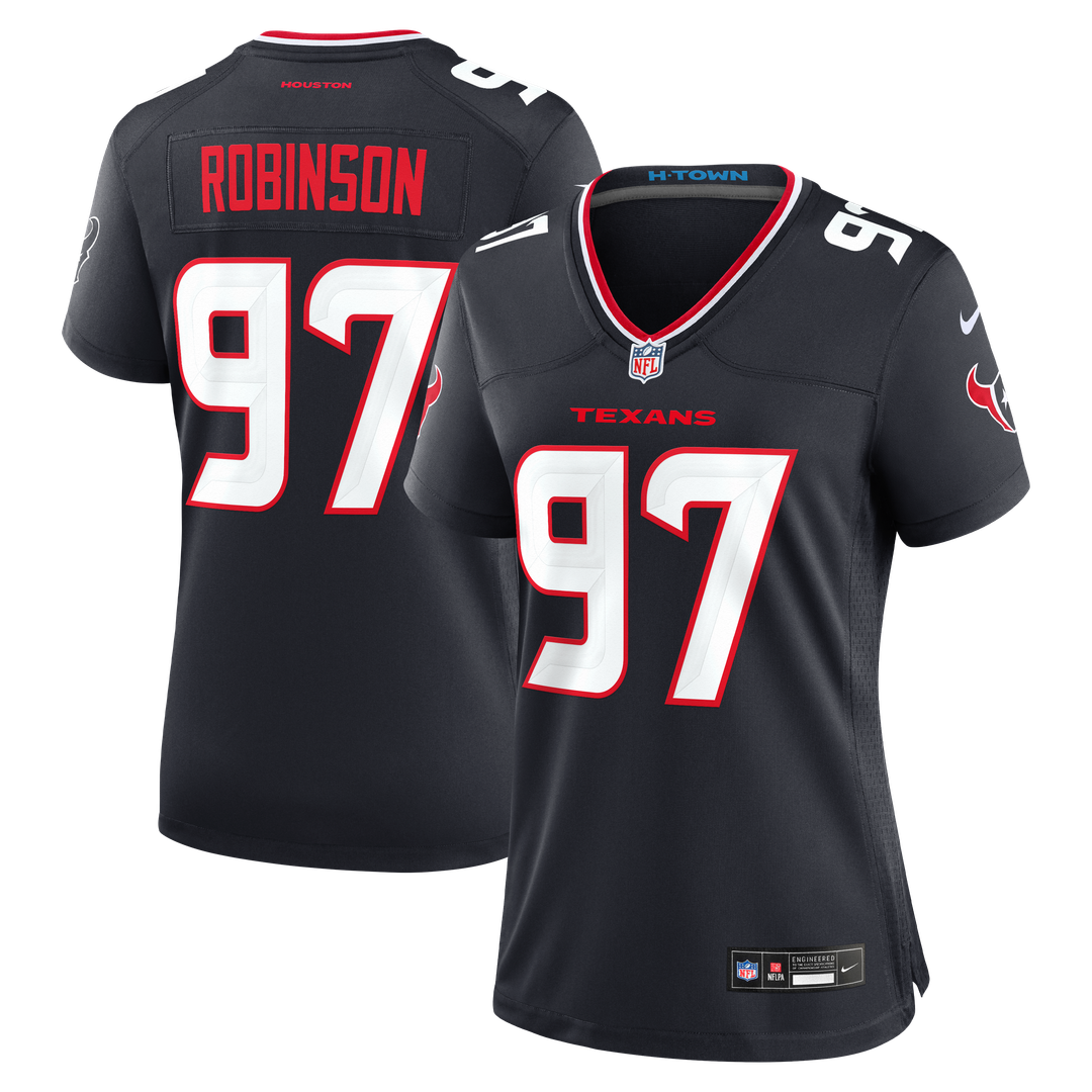 Women's Nike Houston Texans Dominique Robinson Navy Team Game NFL Jersey