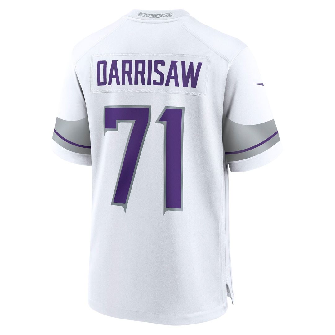 Men's Nike Minnesota Vikings Christian Darrisaw White Alternate Game NFL Jersey